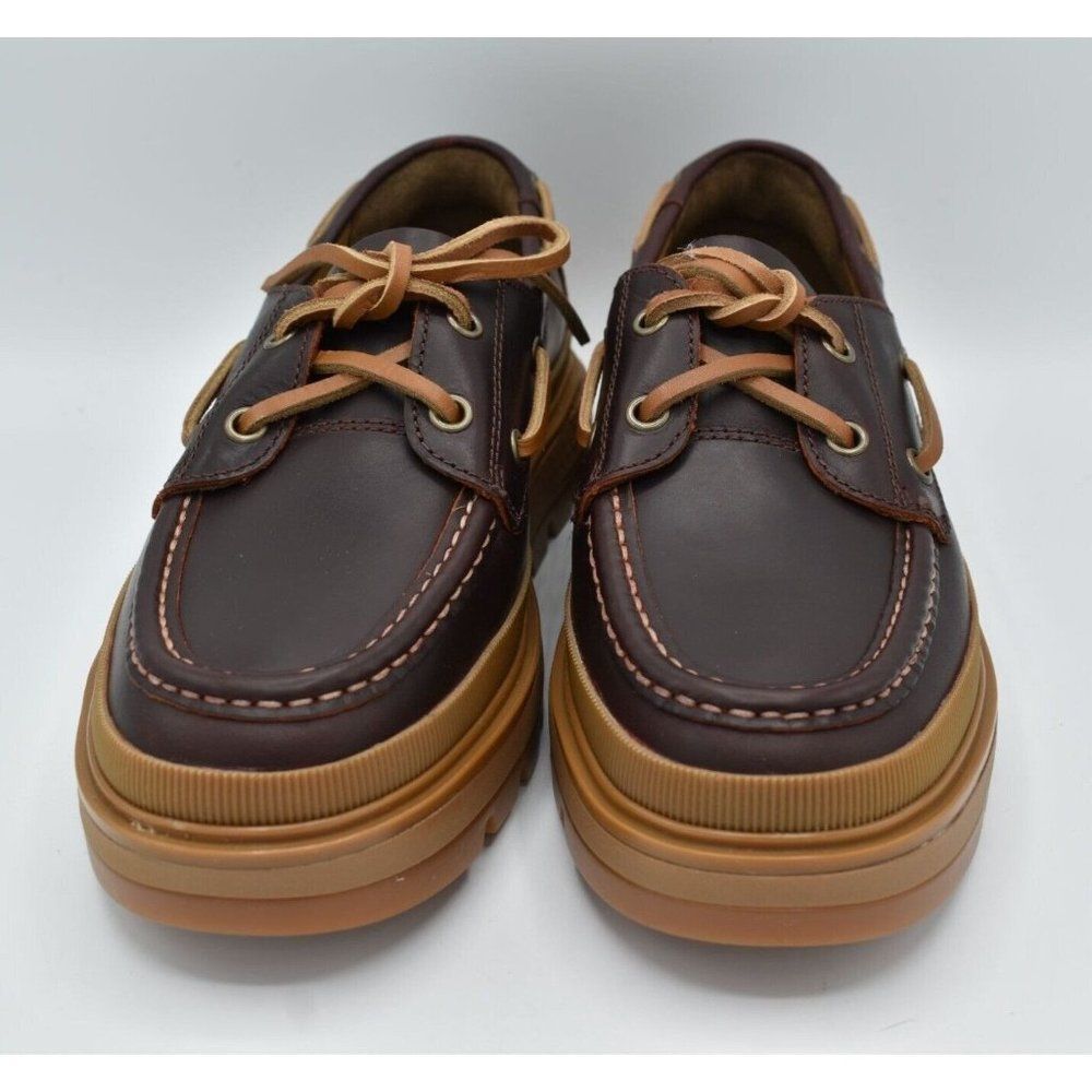Timberland Brown and Tan Lug Sole Boat Shoes - Picture 2 of 11
